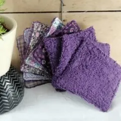 Lingette lavable - Fleur violette