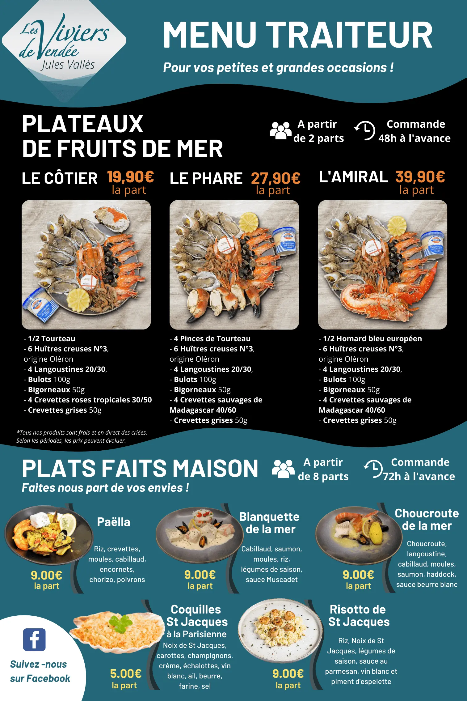 Notre boutique - Plateaux fruits de mer à emporter à Grasse et Mougins